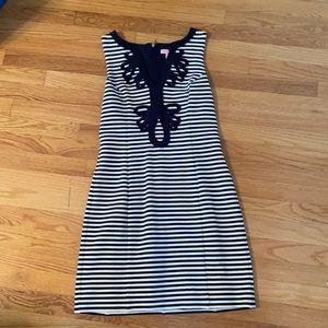 Lilly Pulitzer navy and white stripe dress
